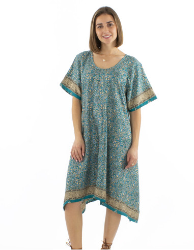 Robe Polyester Manches Courtes Sari