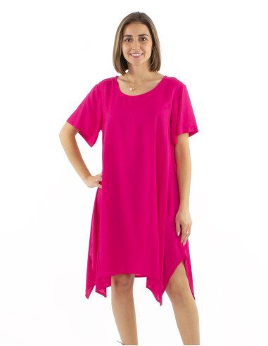 Robe viscose unie manches courtes Mama