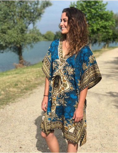 Tunique Kaftan polyester imprimée