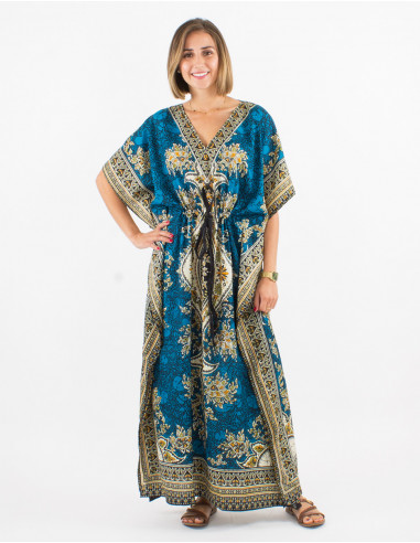 Robe Longue Kaftan Polyester Imprime