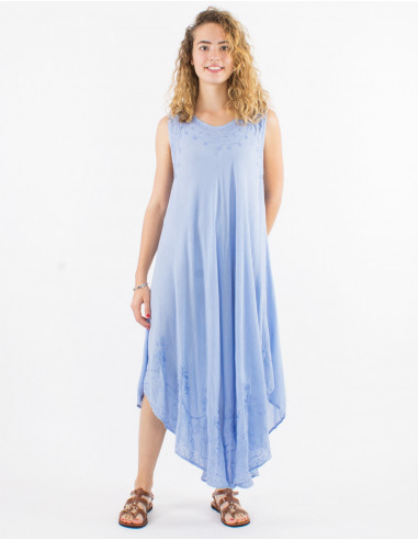 Robe longue 100% viscose crêpe parapluie